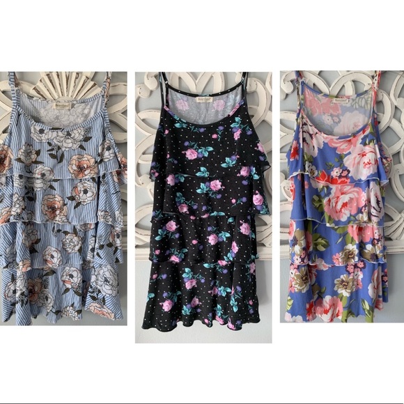 Bearsland Tops - Set of (3) Bearsland Ruffled Nursing Tank Tops